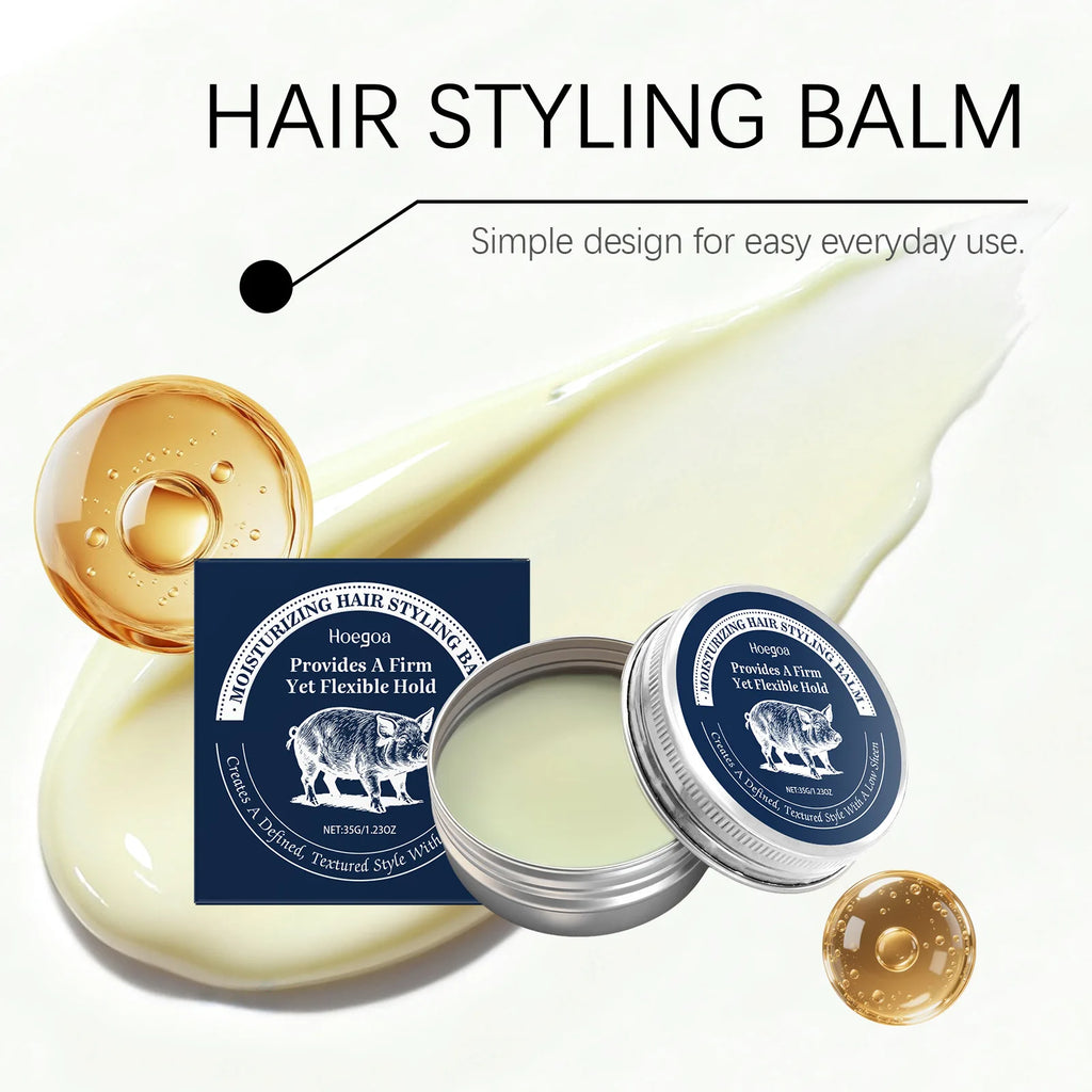 HOEGOA Hair Style Balm Nourish Scalp Stay Fluffy Improve Quality Easy Maintain Lasting Fragrance Eliminate Frizz Hair Care Balm Oasis Select