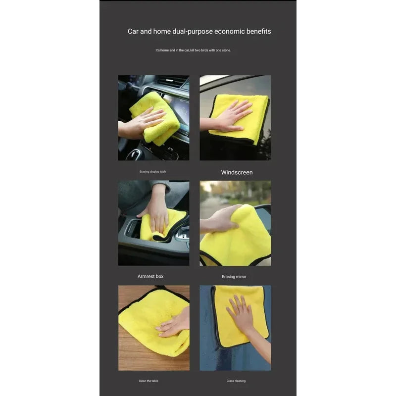 1/3/5Pcs Car Nano Ultra Fiber Cloth Towel Microfiber Car Wash Towel Coral Fleece Towel Car Care Clean Cloth for Car Home Living Oasis Select