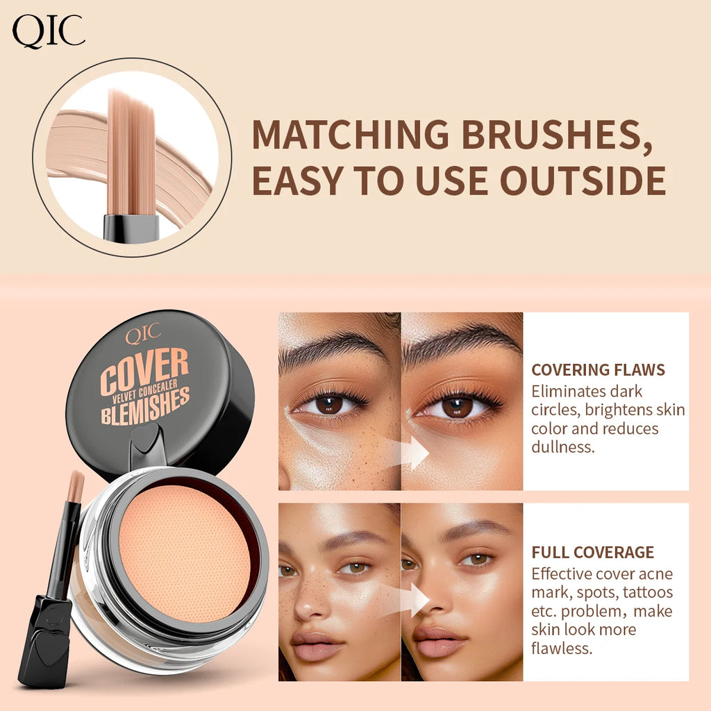 QIC Hydrating Eye Brightening Concealer Cream | Full Coverage