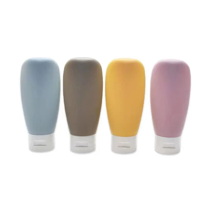 4Pcs/Set Refillable Bottle 60ml Soft Lotion Container Squeeze Tube Empty Bottle Portable Travel Shampoo Bottle Oasis Select Matte Colorful 60ml