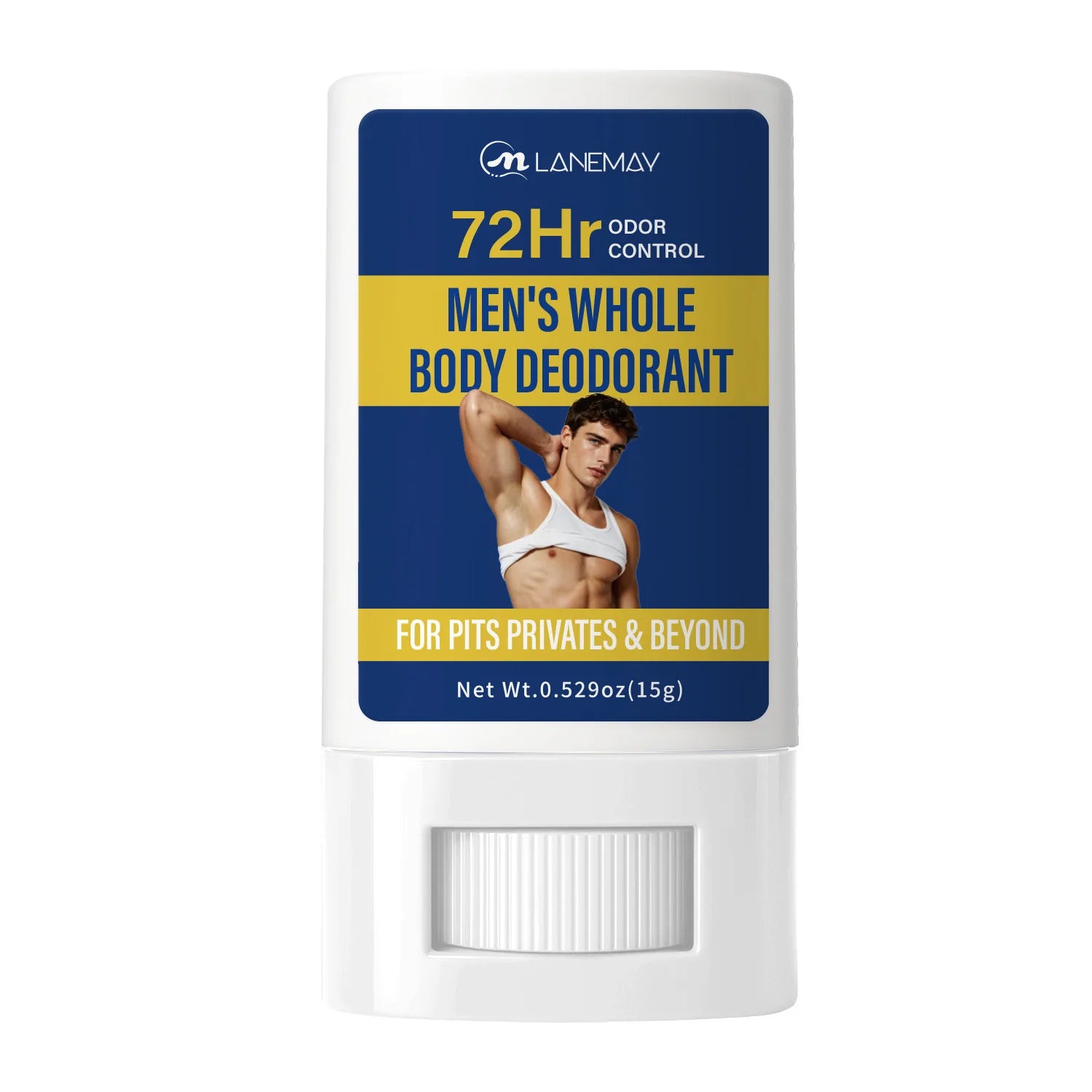 Lanemay Men's Whole Body Deodorant Stick | 72-Hour Freshness