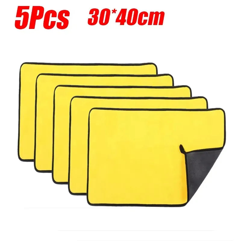 1/2/5Pcs Car Cleaning Cloth Professional Cleaning Car Wiping Microfiber Towel Car Wash Towel Accessories Oasis Select 5pcs 30x40