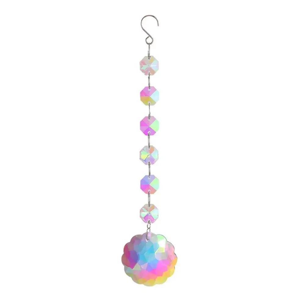 1PCs Crystal Suncatcher 9cm Curtain Pendant Sun Catcher AB Color Rainbow Chaser Glass Prism Outdoor Window Home Garden Decor Oasis Select 4-45mm