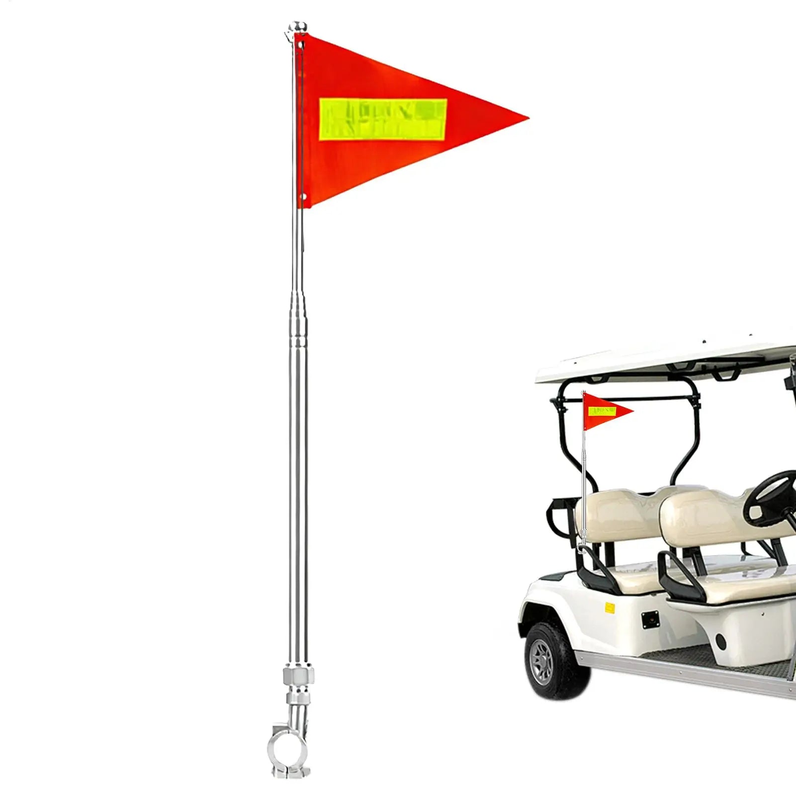 Reflective Bike Flag with Pole for Safety Bike Flag Tear-Resistant Waterproof Retractable Pennant for Adult Scooter Motorcycle Oasis Select