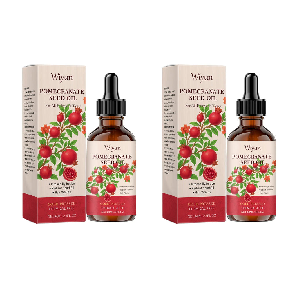 Pomegranate Seed Oil Hydrating Multi-Purpose Oil for Body Hair Nourish Scalp Hair Improve Dryness Tightening Smoothing Body Oil Oasis Select 2 x 60ml Boxed