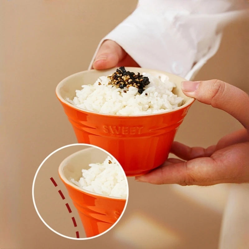 300ML Rainbow Gradient Color Dishes Rice Bowl Tableware Japanese Ramen Bowls Kitchen Dessert Salad Steamed Egg Bowl Tableware Oasis Select