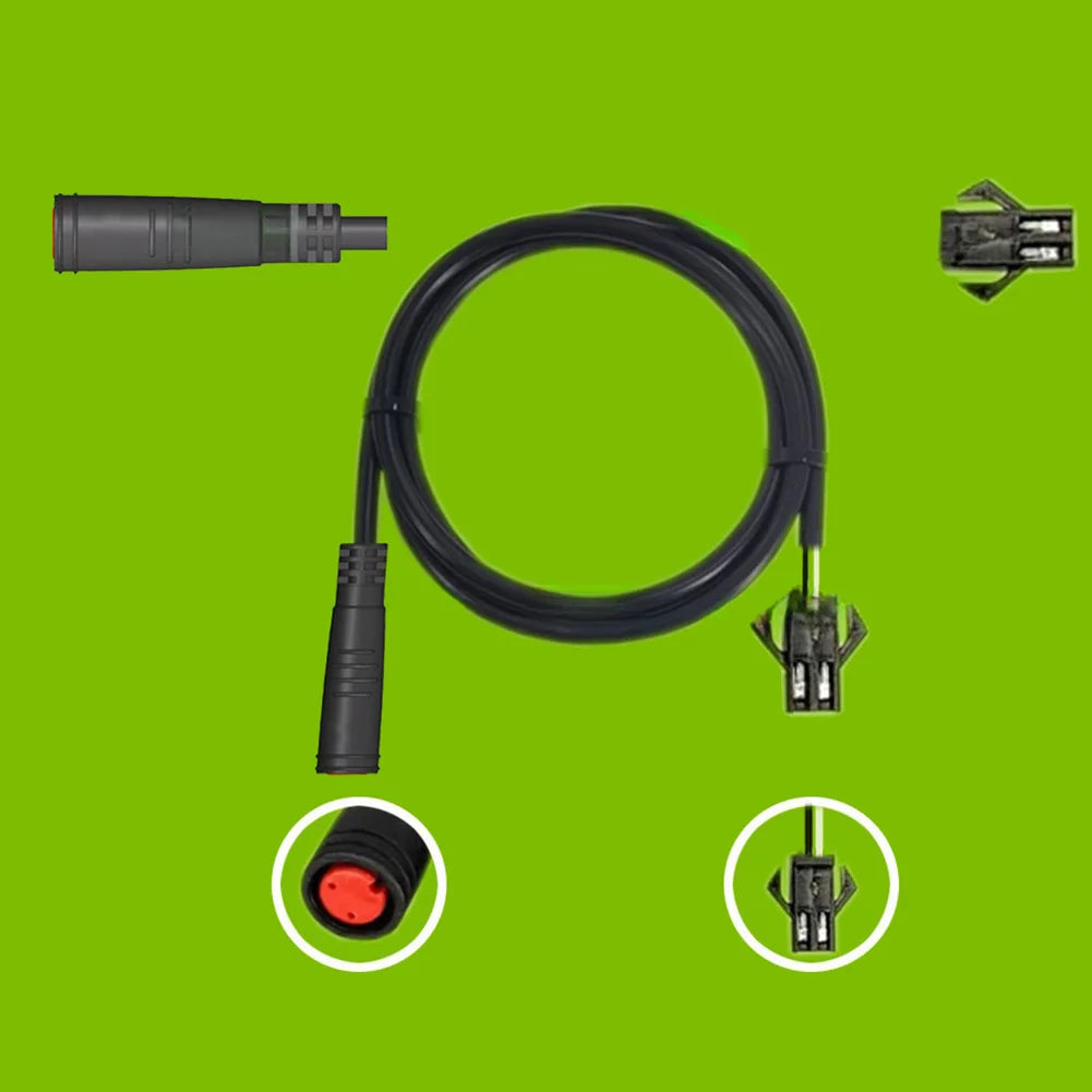 Waterproof extension cable for electric bike brake 2 pin male to female connector suitable for scooters and mountain bikes 830mm Oasis Select male to SM male