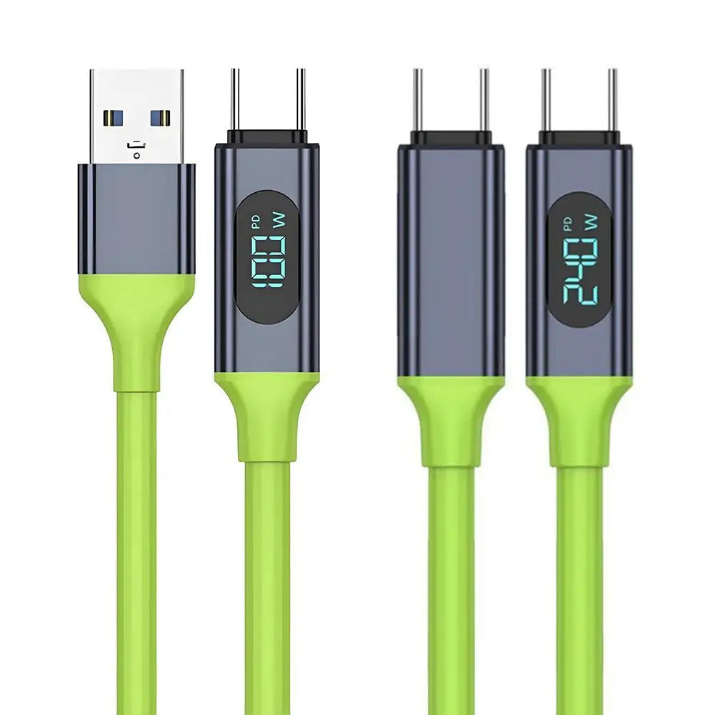 240W USB-C Fast Charging Cable with Digital Display – 1.5M