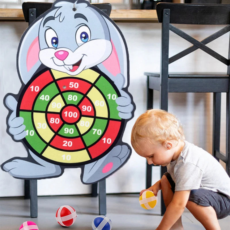 Dart Board Sticky Ball Toys for Kids, Indoor Outdoor Safe Target Sports Game, Educational Interactive Toy Gift for Boys Girls Oasis Select