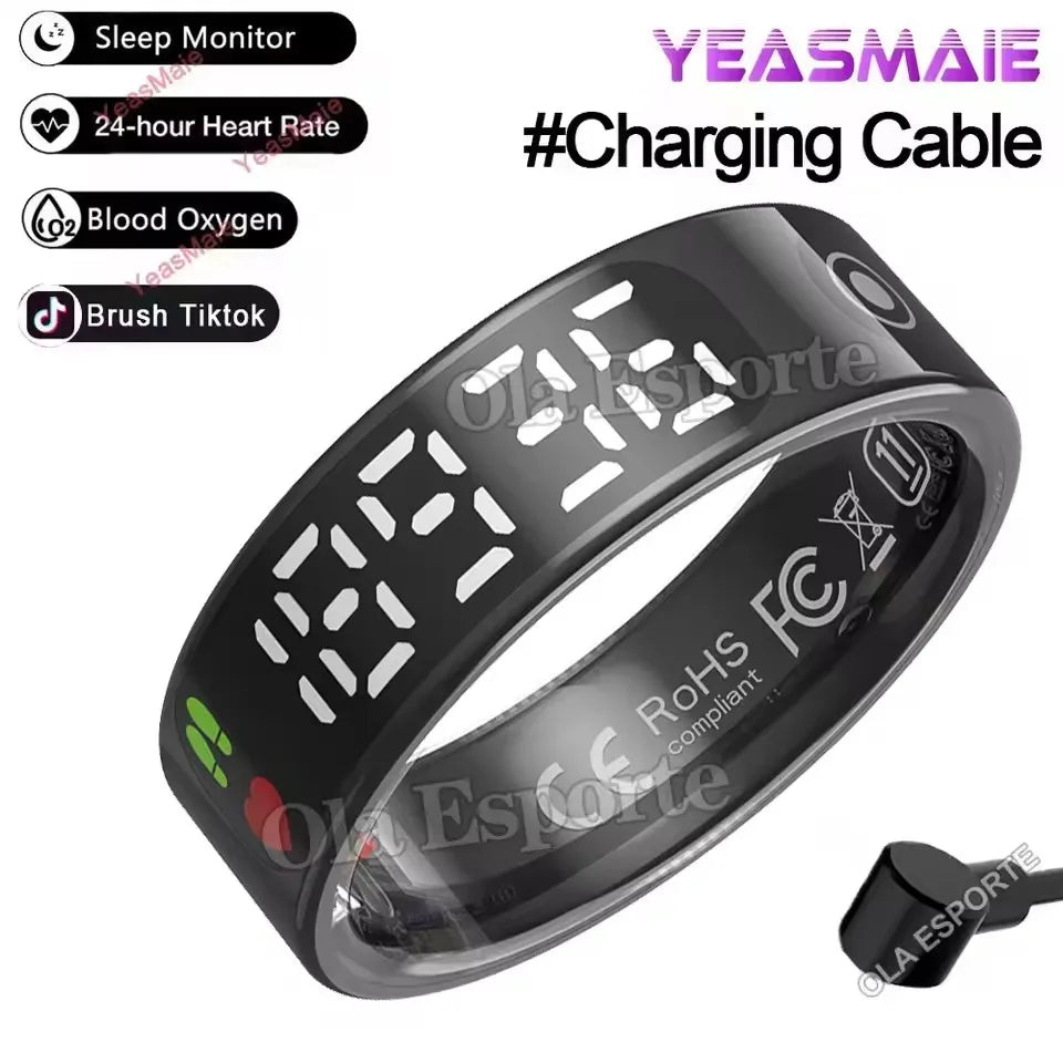 Smart Ring LED – Heart Rate, SpO₂ & Sleep Tracker | 5ATM