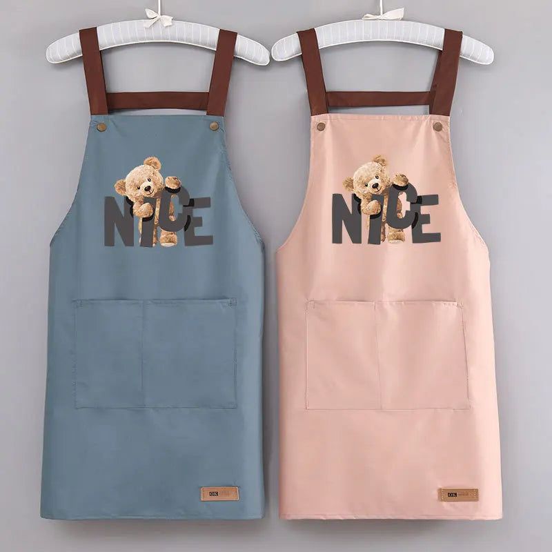 Resistant Dirt Apron Waterproof and Oil Resistant Household Kitchen Cooking Fashion Apron Adult Work Clothes Kitchen Accessories Oasis Select