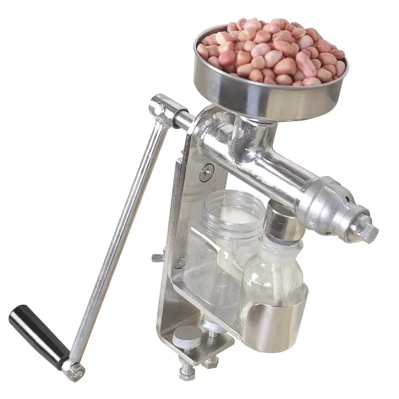 Manual Hand-Crank Oil Press – 304 Stainless Steel | Peanut
