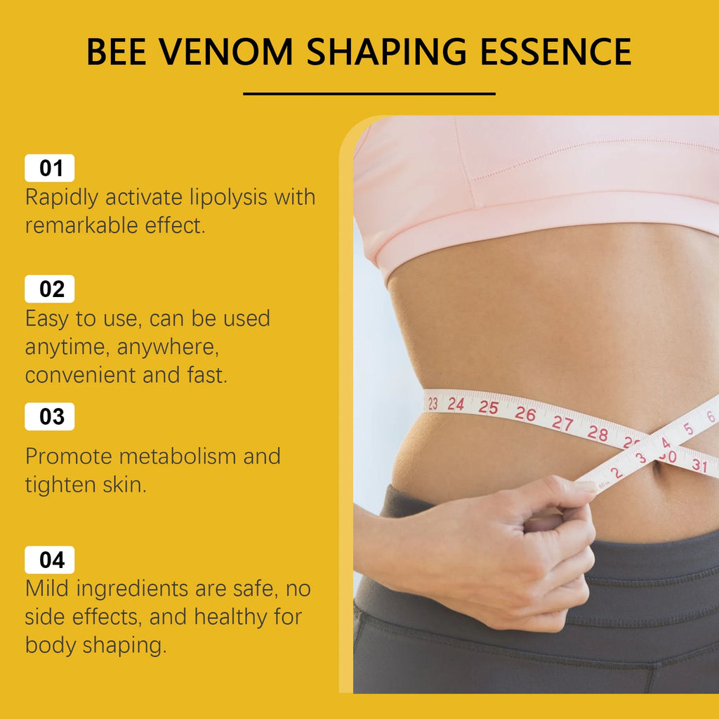 Bee Venom Shaping Oil Firming Lifting Body Skin Anti Cellulite Fat Burning Weight Loss Improve Sagging Thin Leg Massage Oil Oasis Select