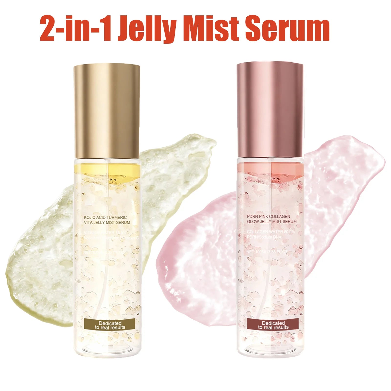 Jelly Mist Serum Brightening Firming Hydrating Face Spray Smoothing Facial Hyaluronic Acid Collagen Moisturizing Skincare Set Oasis Select