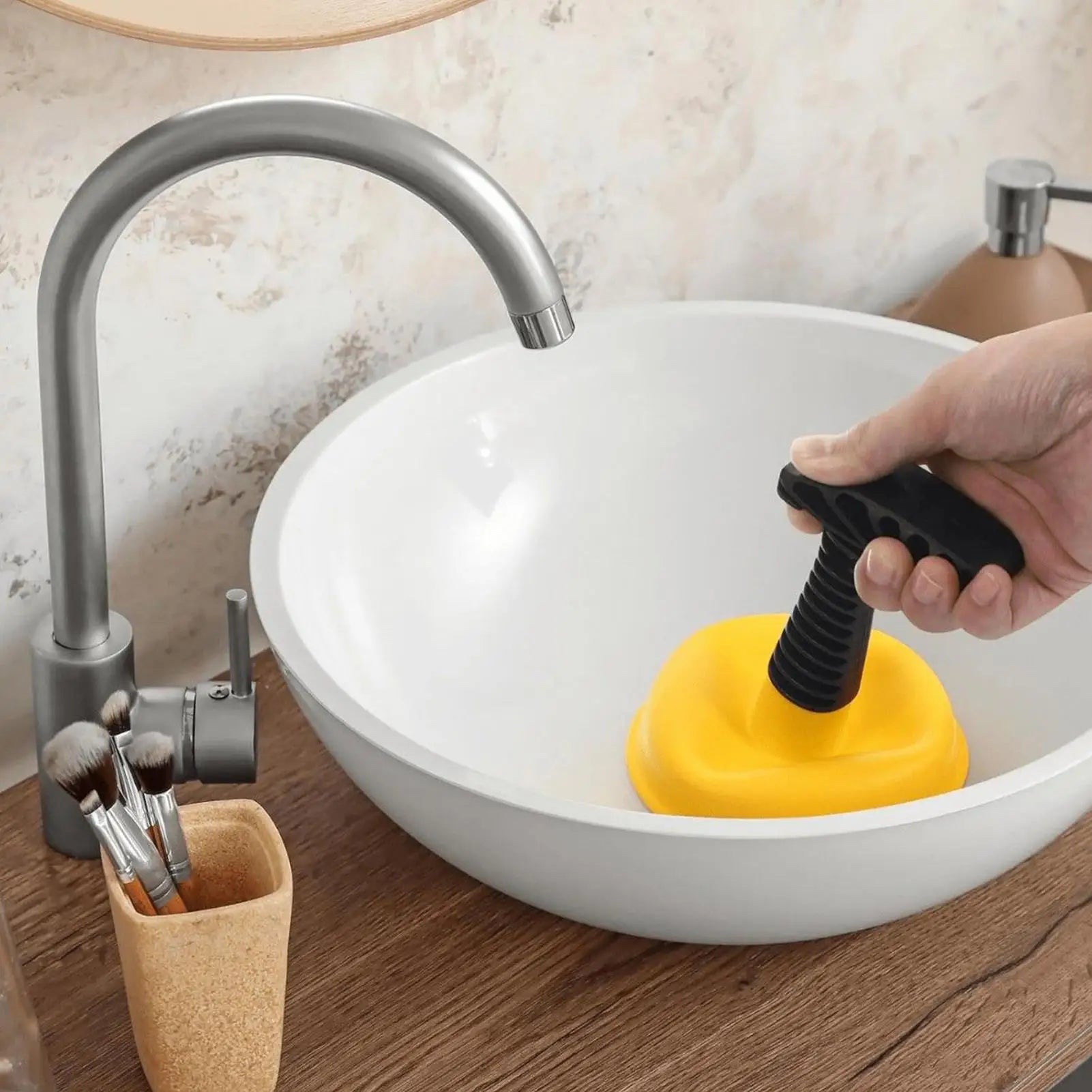 Sink Plunger Unclogger Tool Clog Remover Unblocker Heavy-Duty Powerful Plunger for Showers Bathrooms Kitchens Toilets Sinks Tubs Oasis Select