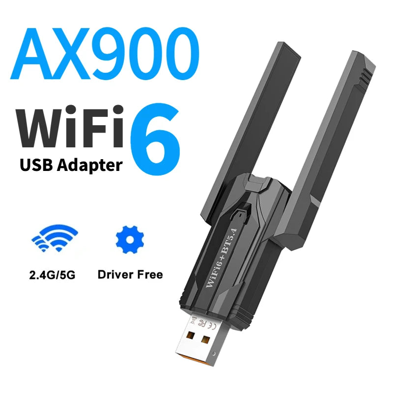 900Mbps USB WiFi Bluetooth5.4 Adapter 2in1 Network Card Dual Band 2.4G 5GHz Wi-Fi Antenna Mini Wireless Receiver PC Accessories Oasis Select 900Mbps BT5.4 WIFI 6