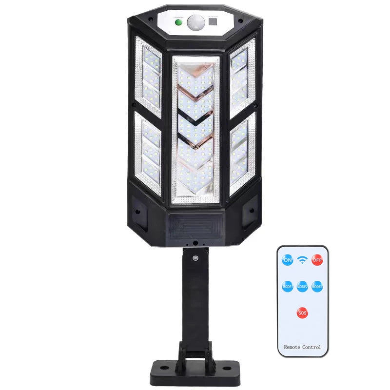 Newest 6000lm Outdoor Solar LED Lamp Super Bright Solar Street Light With Motion Sensor Remote Control Garden Lights Waterproof Oasis Select 147 LED