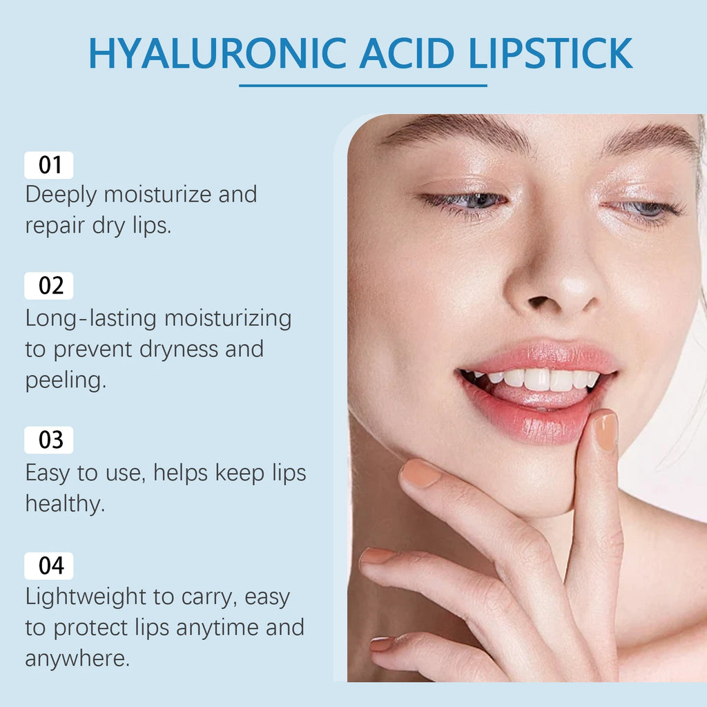 1/2/3pcs Hyaluronic Lip Balm Lips Skincare Anti Cracking Nourishing Brightening Moisturizing Lip Balm Lipstick Lips Skin Care Oasis Select