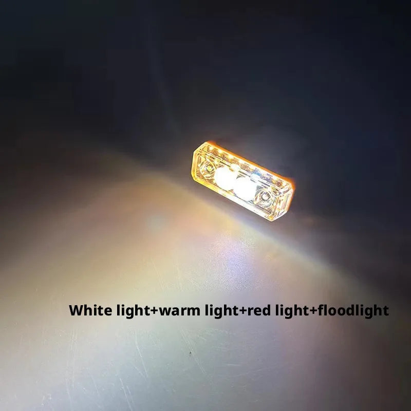 SHINEKNOT LED Rechargeable Headlamp – Multi-Color Clip Cap Light