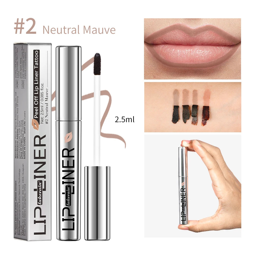 Peel Off Tatoo Lip Liner Waterproof Long Lasting Lipliner Pencil Transfer Proof Matte Finish Lipgloss Lipstick Makeup 4 Colors Oasis Select Color 2
