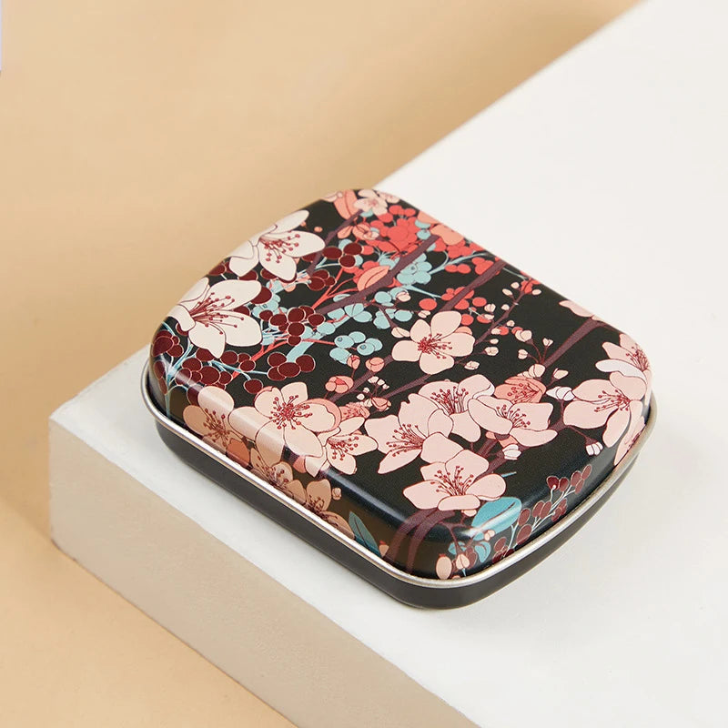 Mini Tin Box Metal Hinged Empty Tins With Lid Portable Rectangular Small Storage Container Candy Pill Cases For Home Organizer Oasis Select