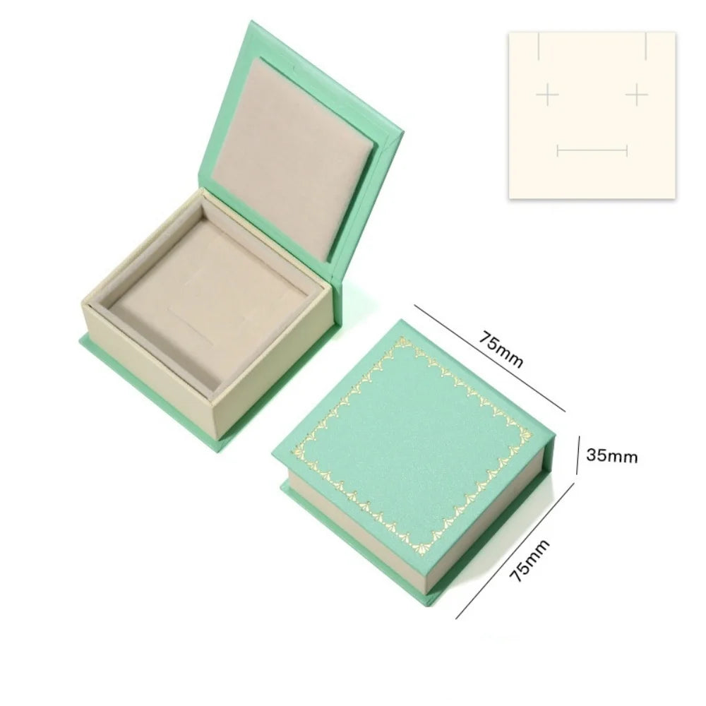Creative Flip Cover Book Shaped Jewelry Box Earrings Ring Necklace Storage Case with Sponge Women Portable Travel Jewelry Holder Oasis Select Green 1