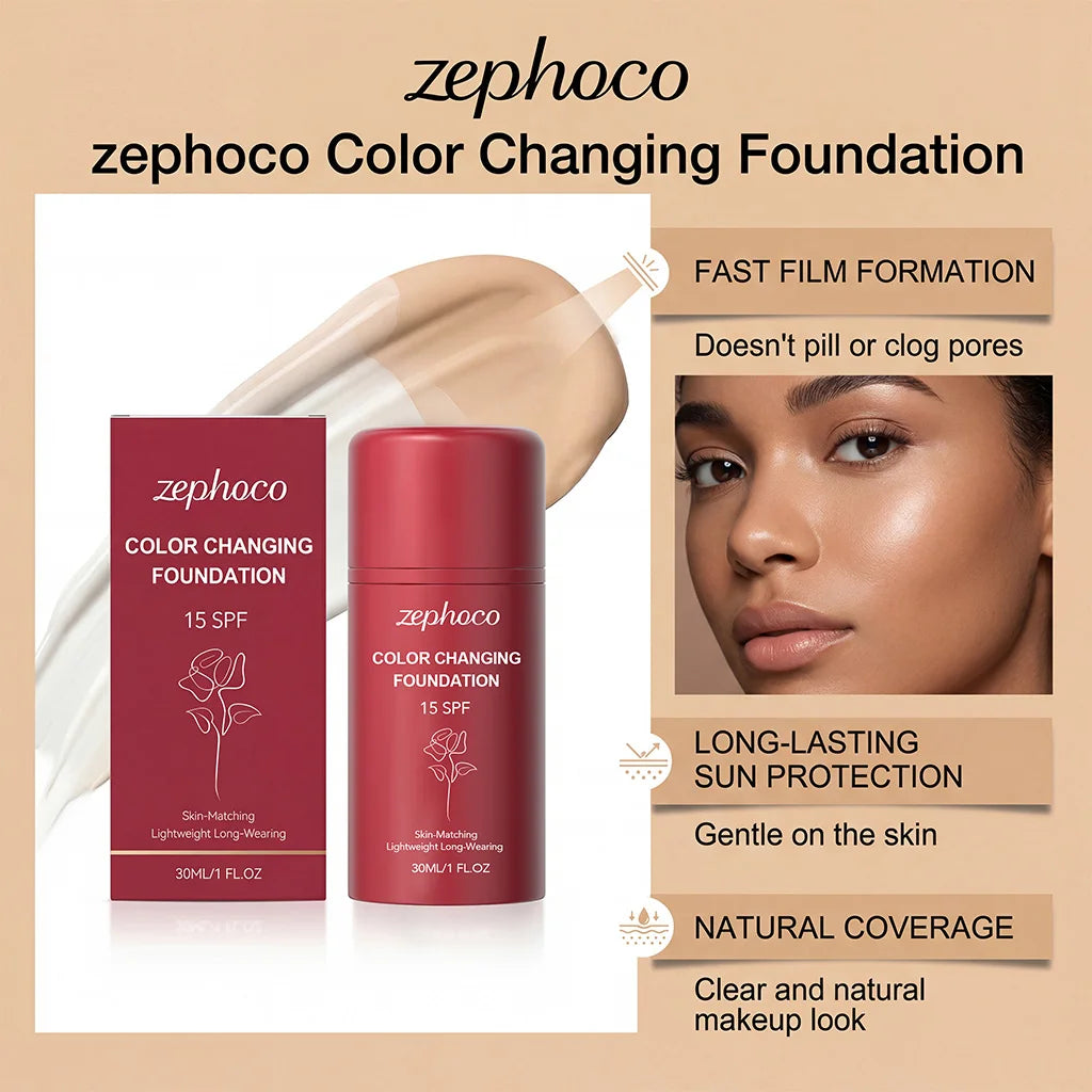 Zephoco Temperature-Changing Foundation – Hydrating & Sheer