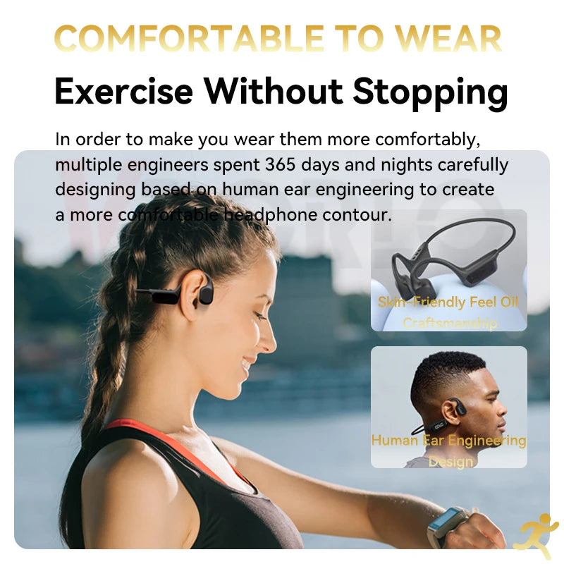 #IPX8 Waterproof Bone Conduction Wireless Headphone Bluetooth 5.4+32GB RAM MP3 Player HIFI Music Sport Swimming Headset With Mic Oasis Select