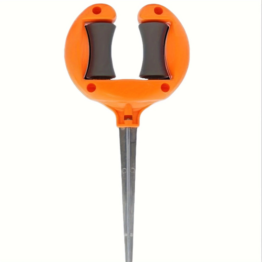 1pc Orange/White Garden Hose Guide, Iron Base for Stable Ground Fixation, Premium Material Durable Stylish Design Oasis Select Orange