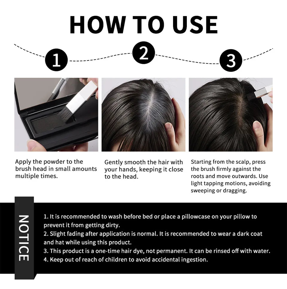 3gHair Root Cover Up Powder Palette, Natural Realistic Hairline Shadow Powder, Multi-function Root Touch Up Contour Powder Oasis Select
