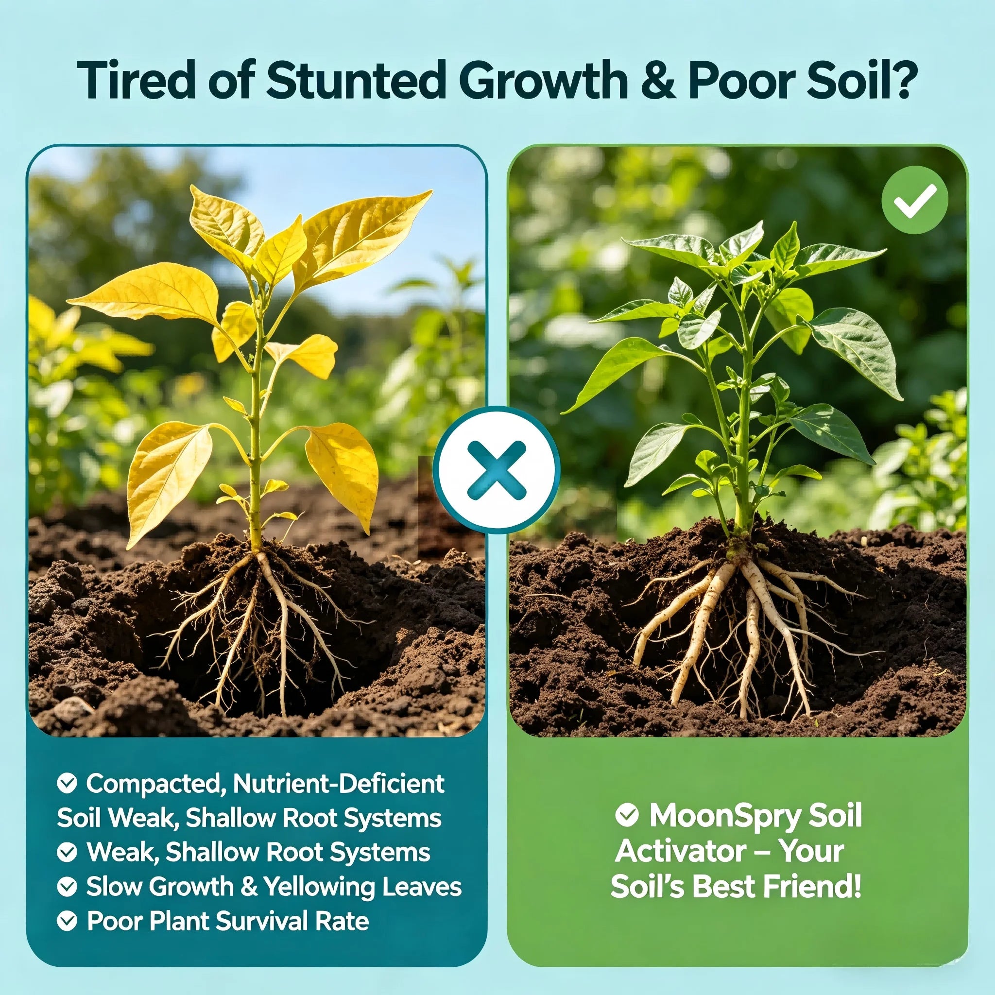 Soil Activator for Plants Garden Nutrient Soil Promote Root Health Growth Flower Loose Soil Improves Soil Structure Plant Care Oasis Select