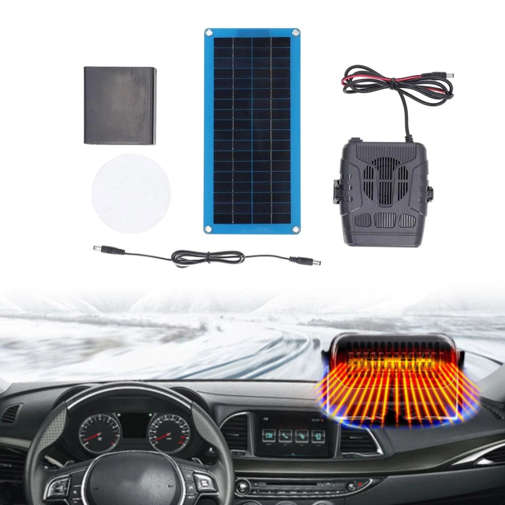 Electric Heater Powered Solar Panel Sunlight 30W Winter Protable Outdoor Camping Car Pets Warmer Drying and Heating Oasis Select