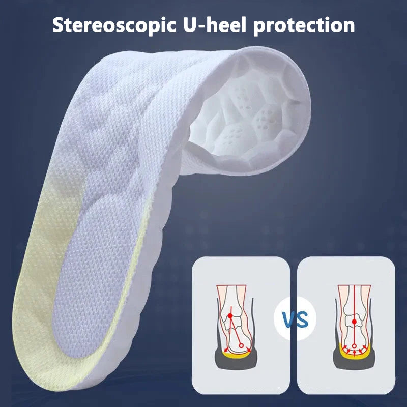 Latex Sport Insoles Soft High Elasticity Shoe Pads Orthotic Breathable Deodorant Shock Absorption Cushion Arch Support Insole Oasis Select