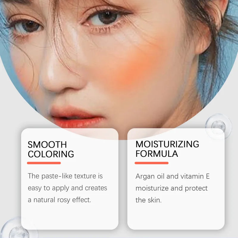 Orange Matte Face Blush Moisturize Smooth Natural Rouge Powder Nourishing Waterproof High Pigment Facial Cheek Makeup Cosmetics Oasis Select