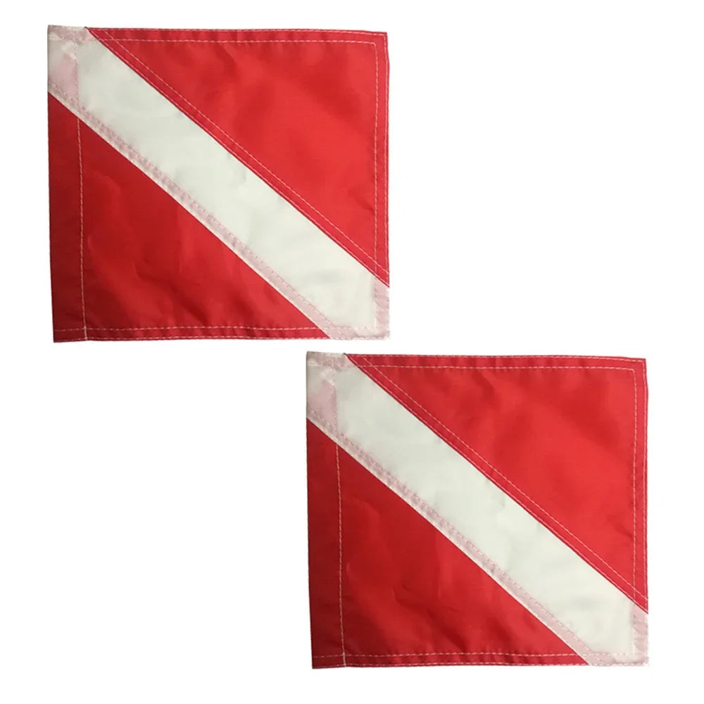 9.6" x 9" Scuba Diving Flag Spearfishing Nylon Float Inflatable Buoy Dive Flag Snorkeling Boat Signal Floater Flag Oasis Select