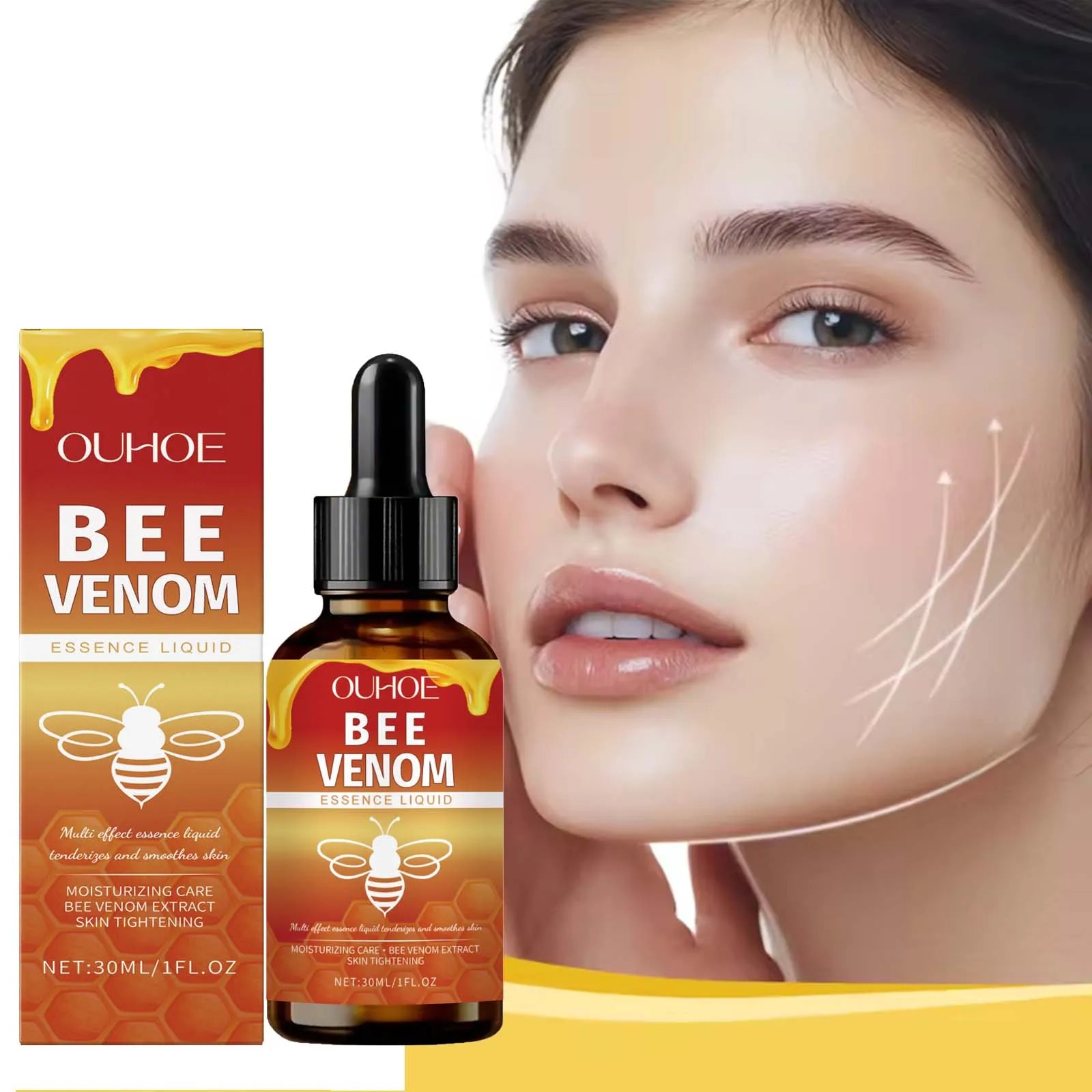 Bee Venom Firming Serum Lifting Tightening Fades Fine Lines Hydrating Brightening Facial Skin Treatment for Firmer Radiant Skin Oasis Select
