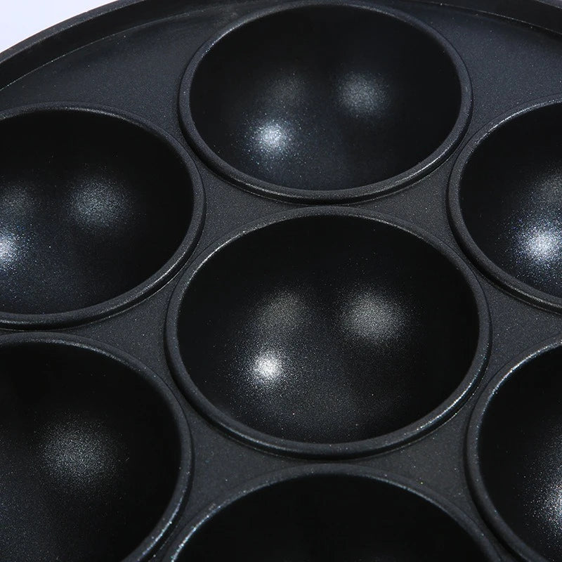 7-Hole Non-Stick Aluminum Cake & Egg Pan – Takoyaki Mold Non-Stick Cooking Pan Oasis Select