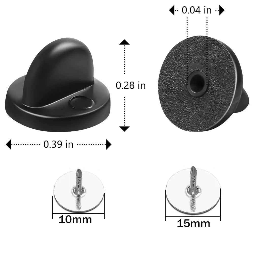 100pcs PVC Rubber Pin Backs Heliltd Butterfly Clutch Tie Tacks Blank for DIY Uniform Badges Holder Clasp Lapel Pin Enamel Pins Oasis Select