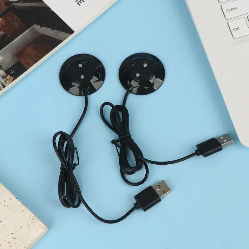 USB Magnetic Charging Dock Base Rose Toys Charger Standing Magnetic Adapter USB Charger Cable Cord Replacement For Rose Massager Oasis Select 2Pcs Black