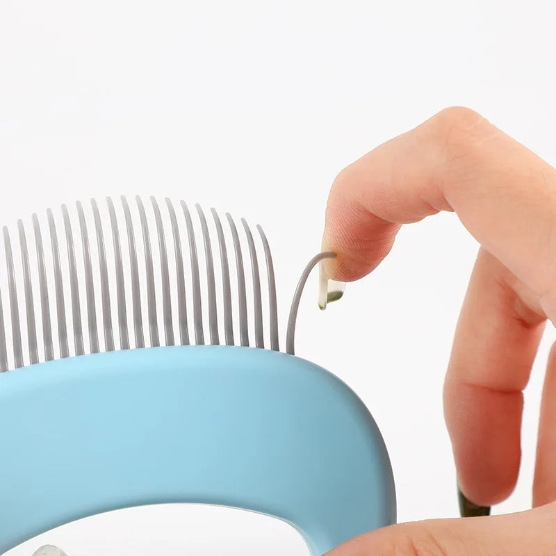 PetCat Comb Grooming Massage Brush Shell Shaped Handle Dog Grooming Massage Tool To Remove Hairs For Cat Cleaning Supplies Oasis Select