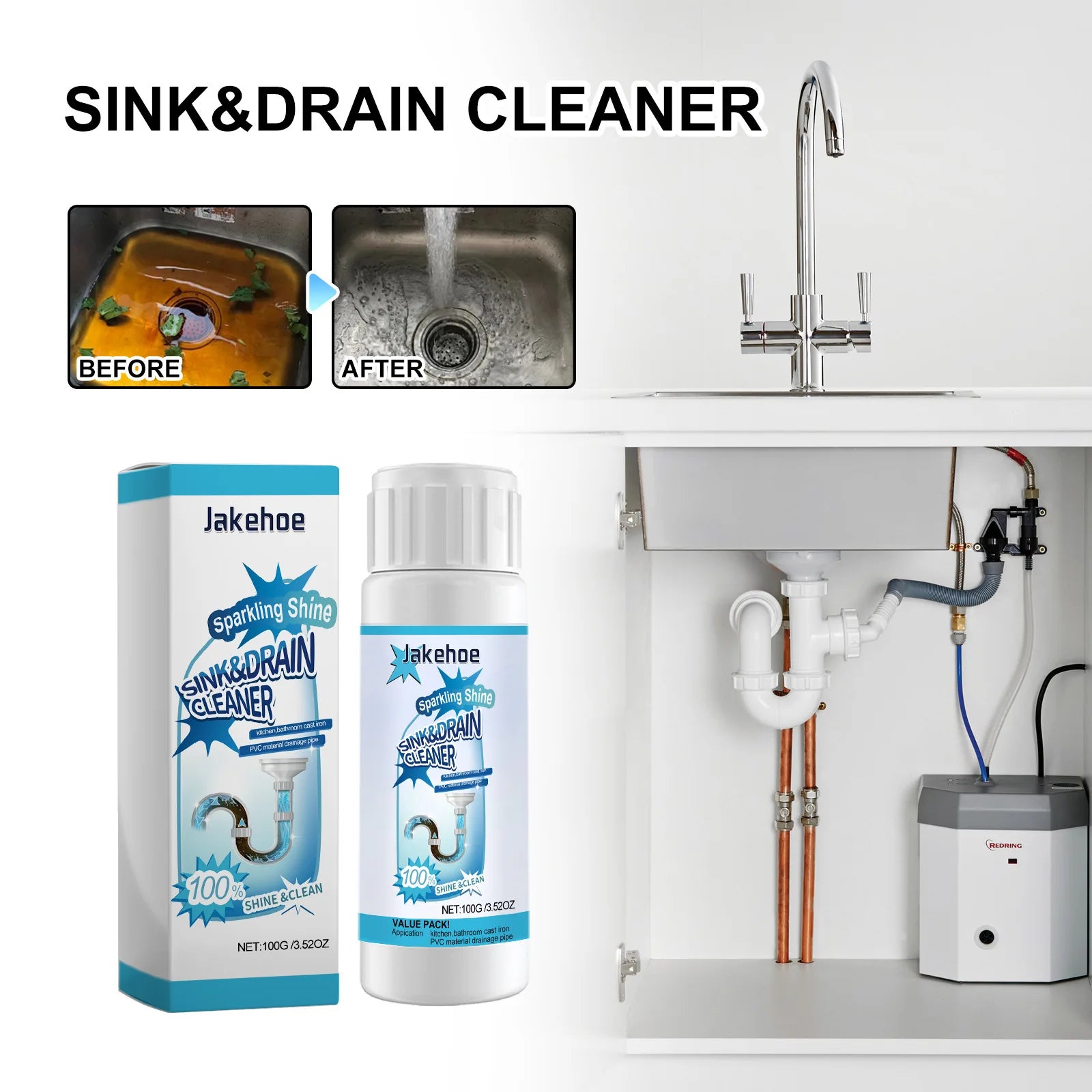 Pipe Dredging Agent Unclog Blocked Pipe Removing Dirt Odor Anti Corrosion Not Damage Pipe Restore Smooth Flow Dredging Agent Oasis Select