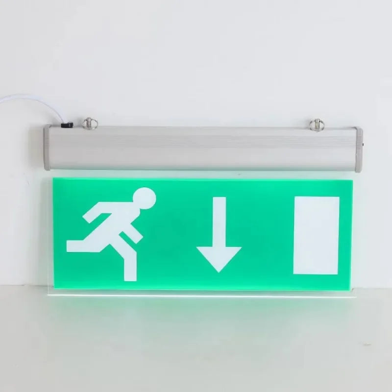 LED Emergency Exit Light Rotatable Acrylic Wall Sign AC85-265V