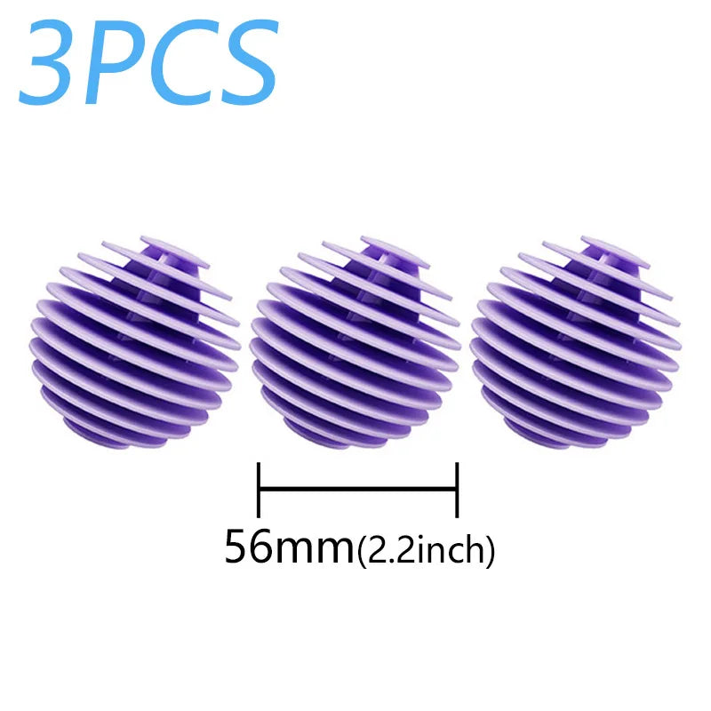 Anti-tangle Oval Solid Cleaning Balls Magic Laundry Balls Drum Washing Machine Stain for Laundry Ball Cleaning Tool for Clothes Oasis Select PURPLE