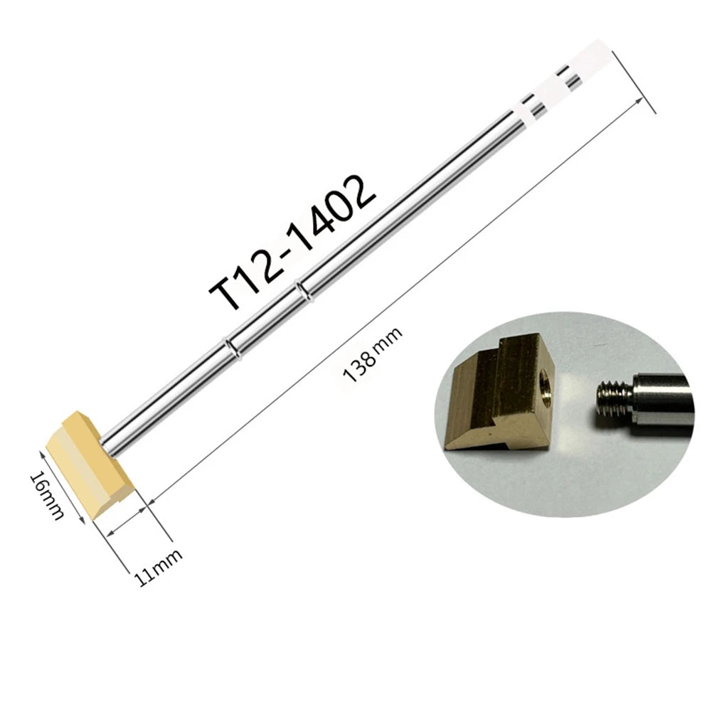 T12 Spade Soldering Iron Tip For FX-951 For FX-950 For FM-203 Soldering Stations Electric Soldering Iron Tips Welding Tools Oasis Select T12-1402