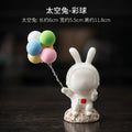 Ceramic Cute Space Rabbit Aromatherapy Burner Ornament for Home Indoor Tea Pet Jade Rabbit Incense Burner Incense Oasis Select Rabbit-color Ball