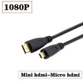 4k Mini HDMI Compatible To Micro HDMI Compatible Male HD Data C To D Mobile Computer High-Definition Tablet Connection Cable Oasis Select 1080P Mini-Micro HD 0.3m