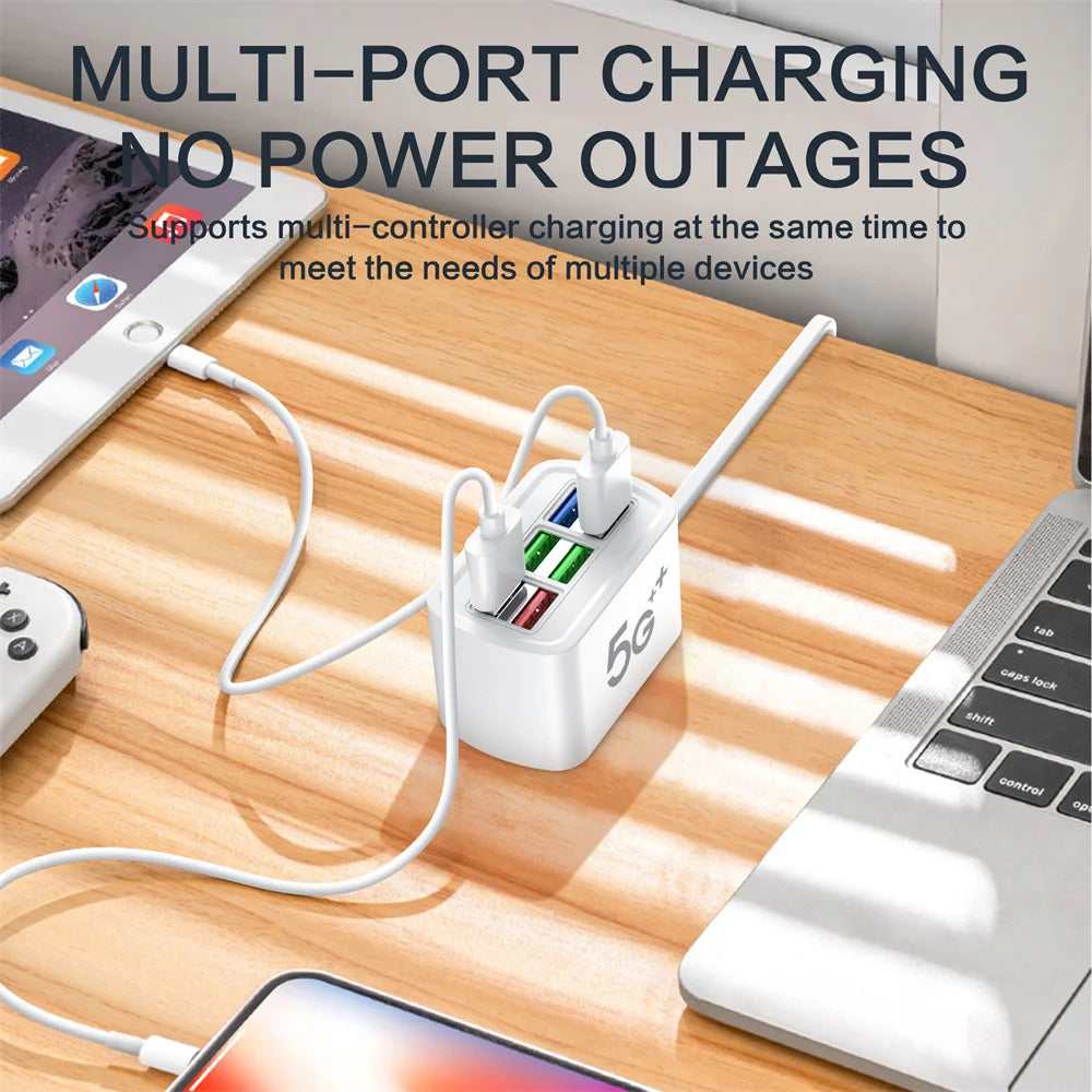 3.1A 6USB Charger Fast Charging EU US Plug Wall Charger USB Hub Adapter 6 Ports USB Quick for Mobile Phone IPad Socket Splitter Oasis Select