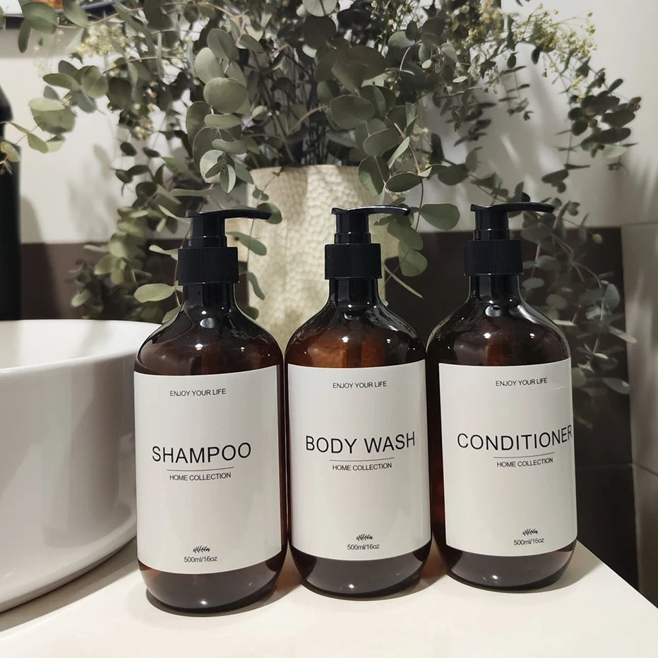500ml Refillable Shampoo & Body Wash Pump Dispenser Bottle Soap Dispenser Bottle Oasis Select