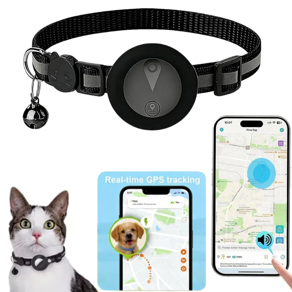 Remote Pet GPS Tracker with Detachable Reflective Collar, Real-Time Tracking Movement Alert Collar, for Cats Dog Anti-lost Oasis Select