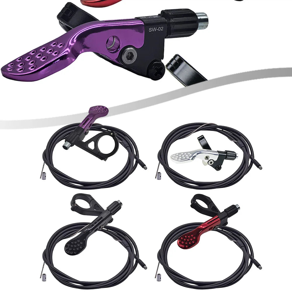 Adjustable Control Lever Anodized Lever Bicycle Accessory Silver Bicycle Lift Controller Aluminum Alloy Material Oasis Select